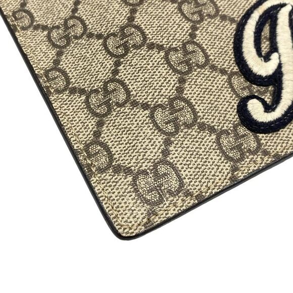 Gucci Clutch Bag GG Supreme 481416 Beige X Ebony X Dark Brown L'aveugle Par - Picture 6 of 15